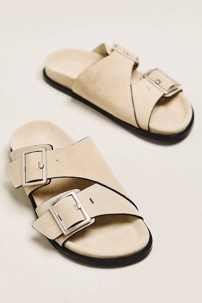 ALOHAS Alba Double Buckle Slide Sandals