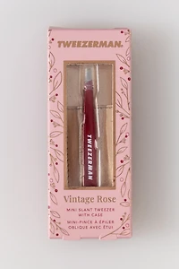 Tweezerman Vintage Rose Mini Slant Tweezer with Case