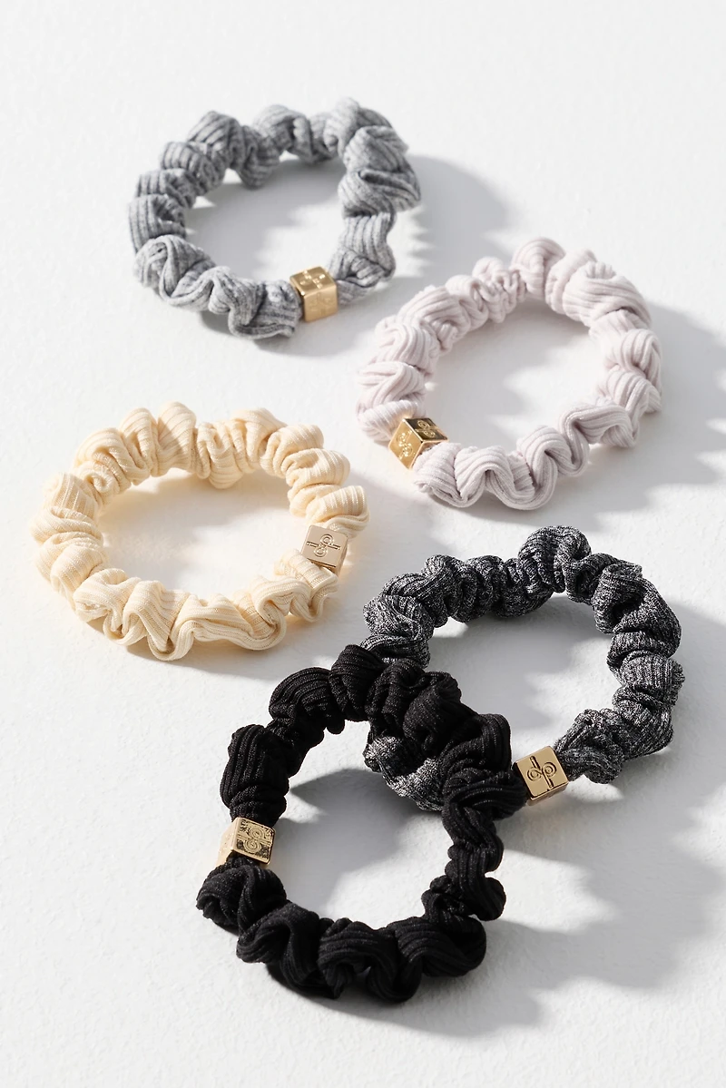 Daily Practice Ribbed Hair Ties, Set of 5