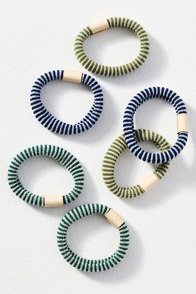 Daily Practice Sporty Stripe Hair Ties, Set of 6