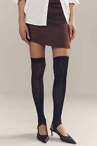 Lechery® Silky Shiny Stirrup Thigh-High Tights