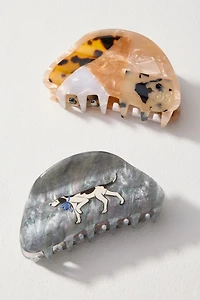 Frasier Sterling Dogs Hair Claw Clips, Set of 2