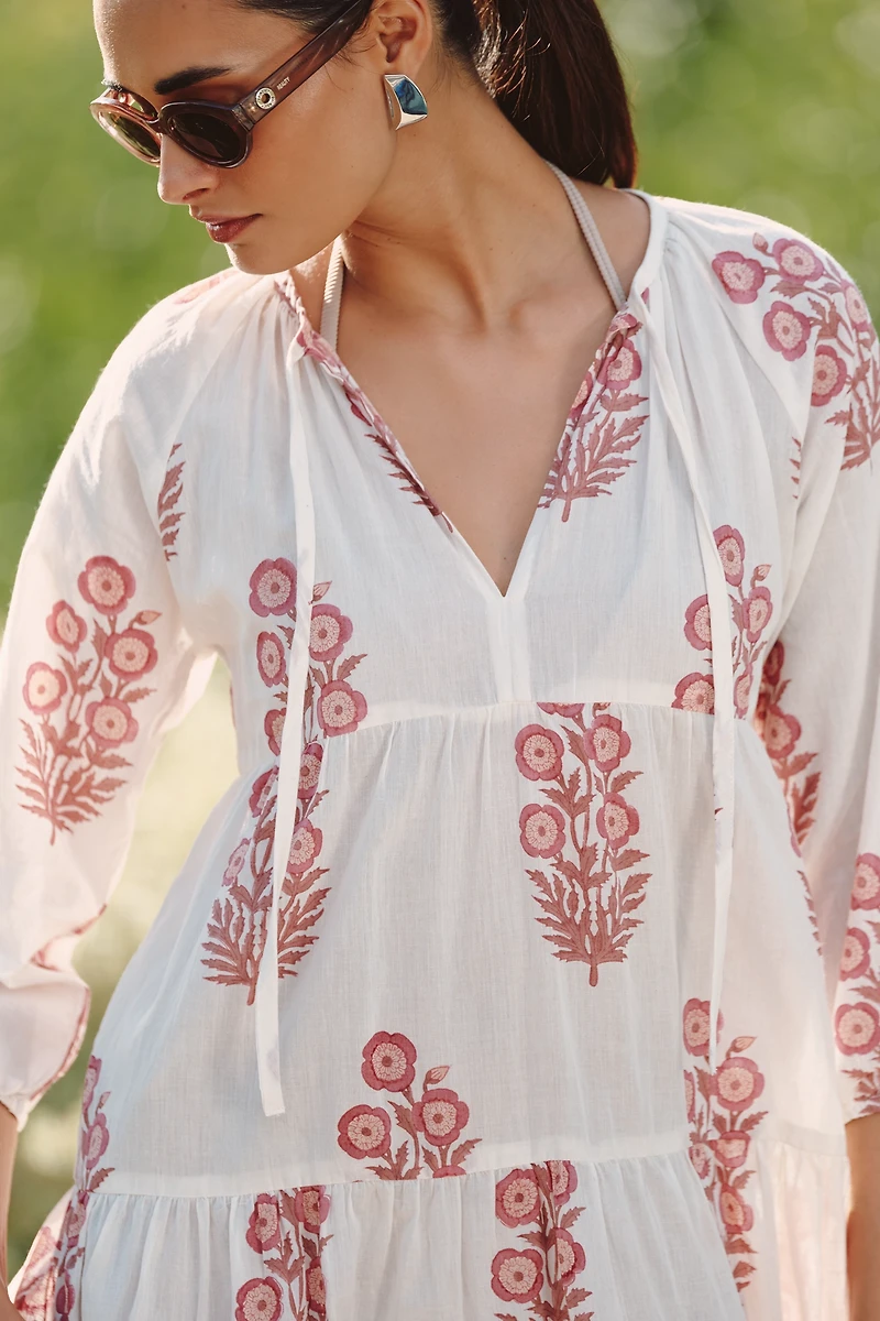SZ Blockprints Floral Printed Kaftan