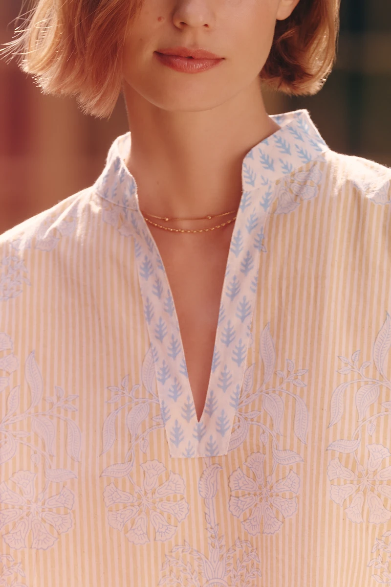 SZ Blockprints Cotton Printed Mini Kaftan