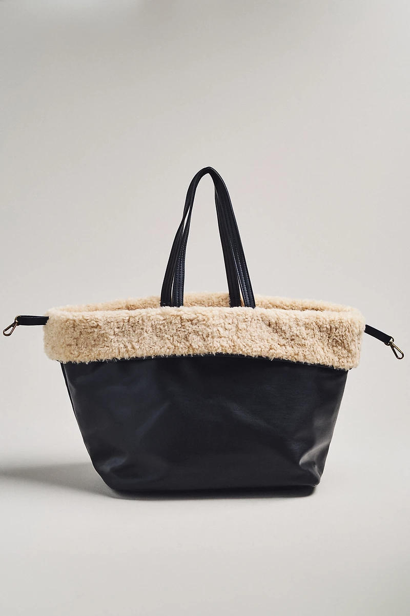 Reversible Sherpa Fleece Tote