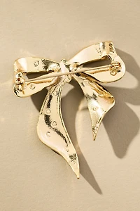 Crystal Bow Brooch