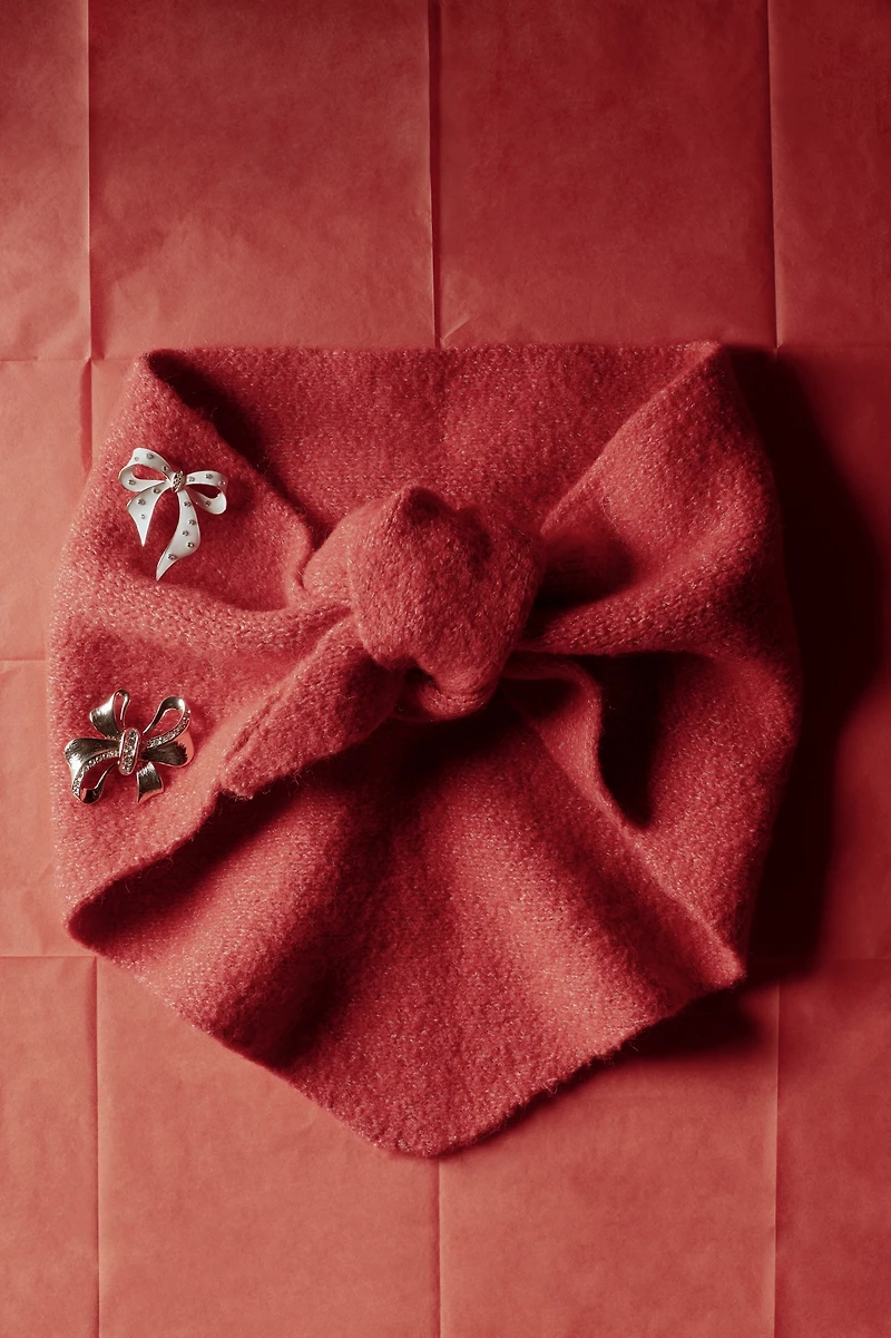Crystal Bow Brooch