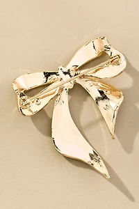 Crystal Bow Brooch