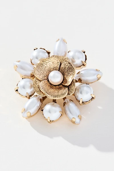 Metal Flower Brooch