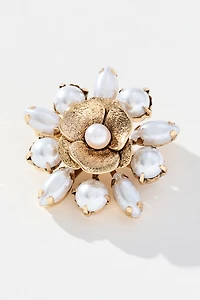 Metal Flower Brooch