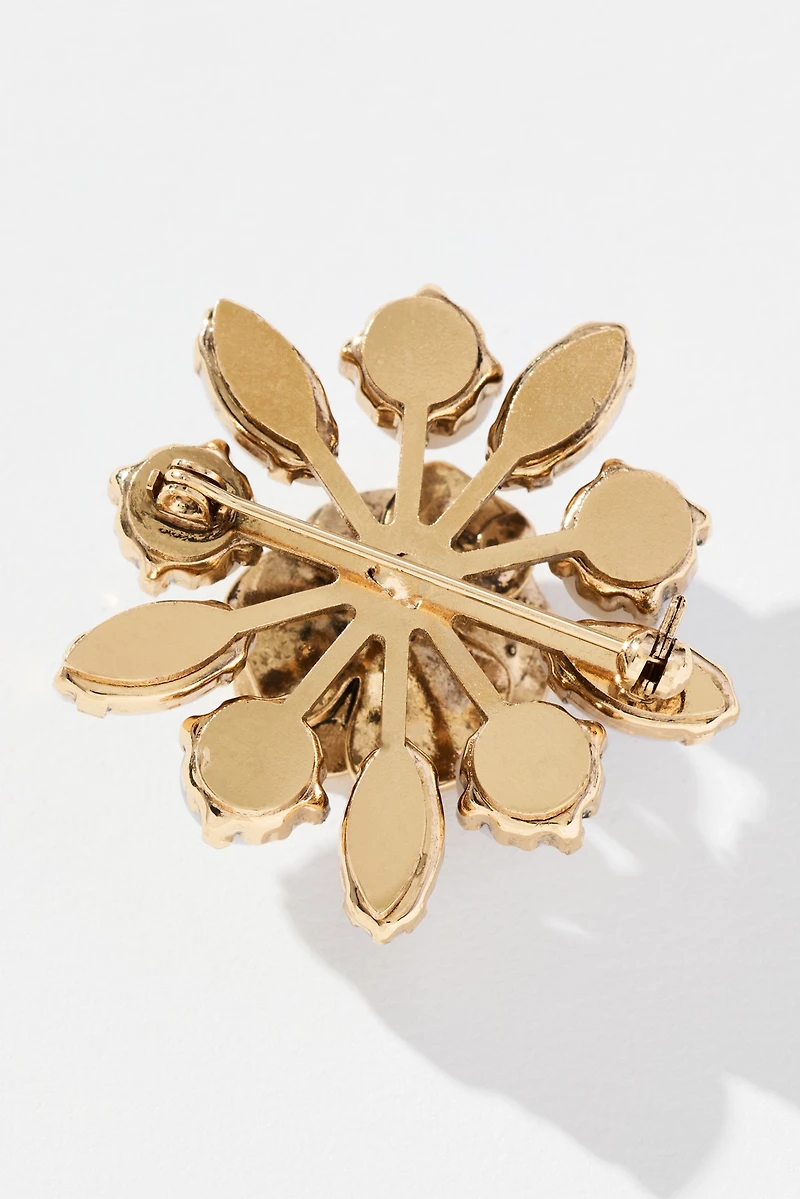 Metal Flower Brooch