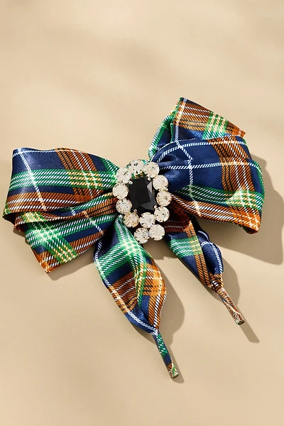 Ribbon Bow Crystal Brooch