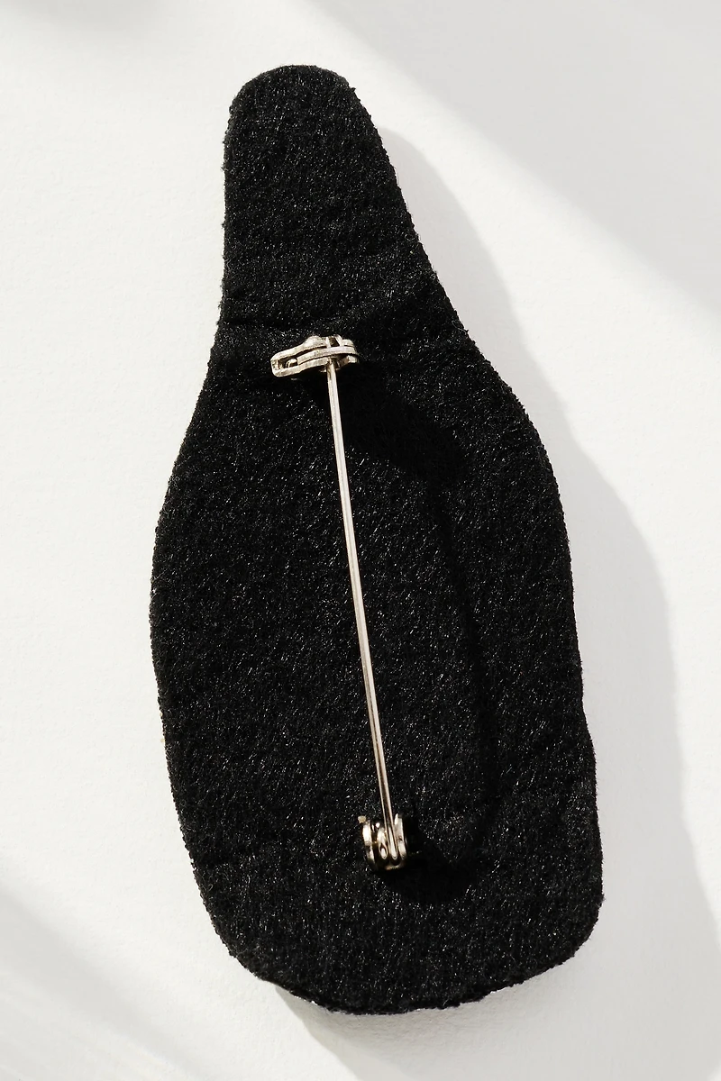 Beaded Champagne Brooch