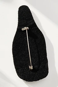 Beaded Champagne Brooch