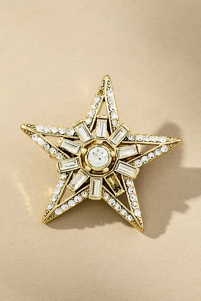 Rhinestone Star Brooch