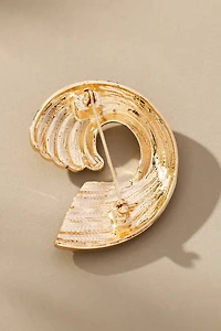 Ribbed Swirl Brooch