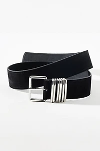 Square Buckle Multi Keeper Belt