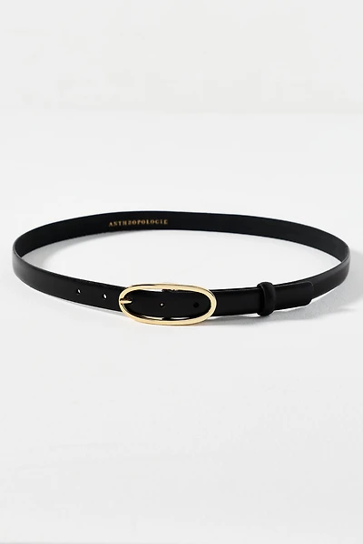 Thin Oval Buckle Belt