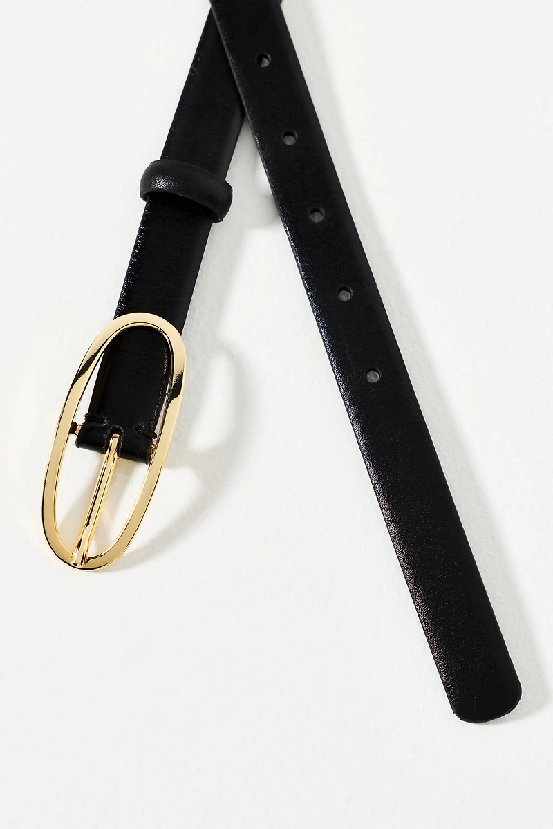 Thin Oval Buckle Belt