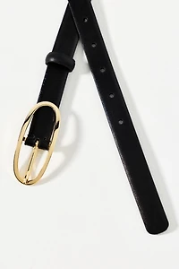 Thin Oval Buckle Belt