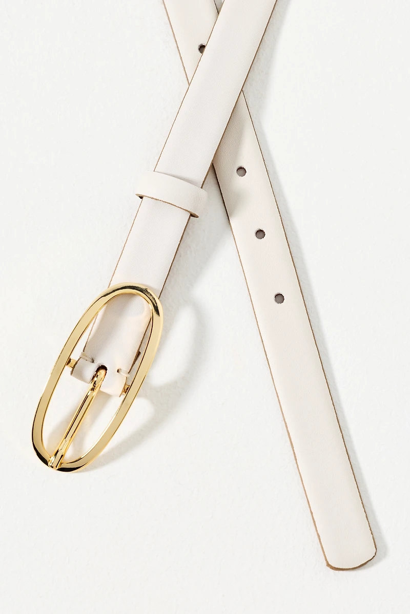 Thin Oval Buckle Belt