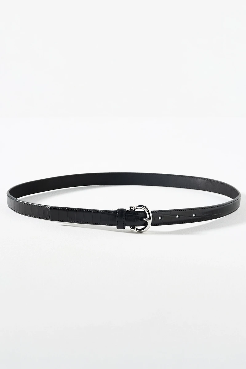 Skinny Croc Embossed Belt