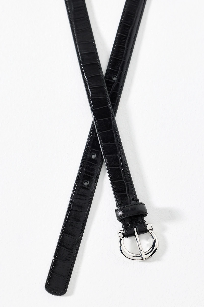 Skinny Croc Embossed Belt