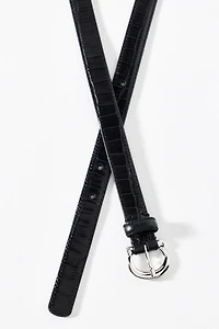 Skinny Croc Embossed Belt