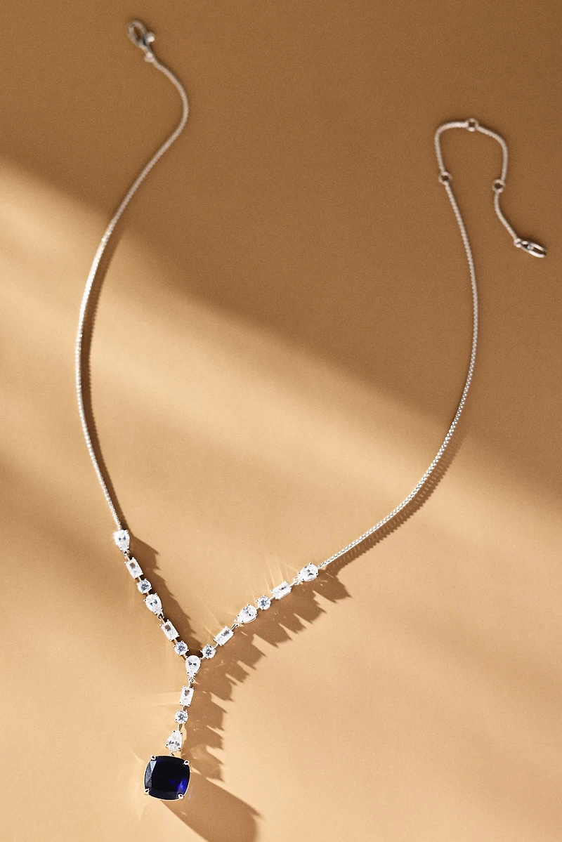 NADRI Rockstars Blue Bold Drop Y Necklace