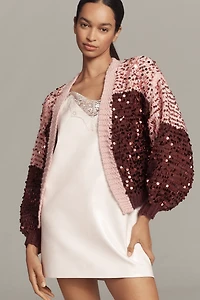 By Anthropologie Sequin Cardigan Sweater