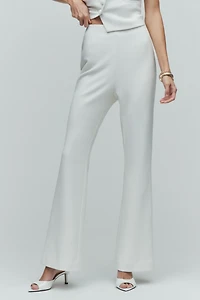 BHLDN Crepe High-Rise Flare Pants