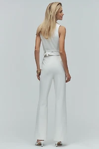 BHLDN Crepe High-Rise Flare Pants