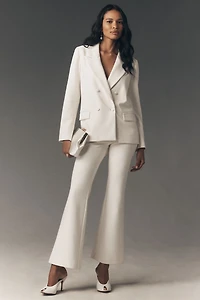 BHLDN Crepe High-Rise Flare Pants