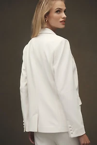 BHLDN Double-Breasted Crepe Blazer