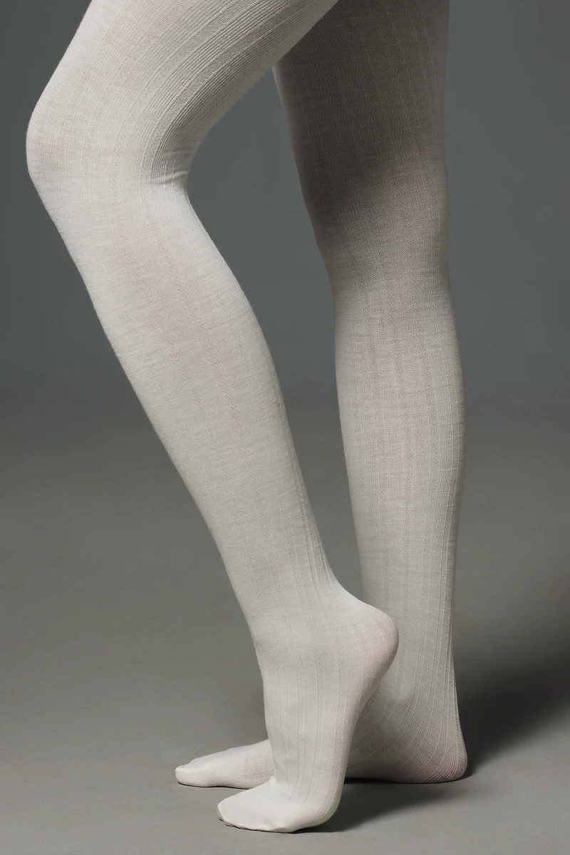 Swedish Stockings Freja Ribbed Wool Blend Tights