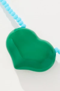 Clare V. Beaded Heart Necklace