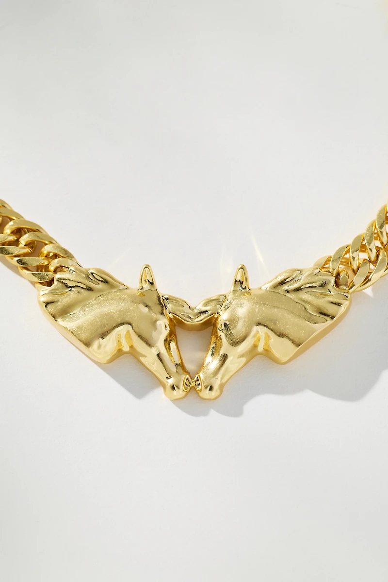 Clare V. Le Cheval Horse Necklace