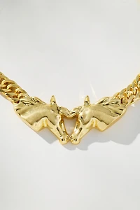 Clare V. Le Cheval Horse Necklace