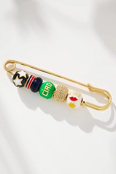 Clare V. Beaded Blazer Brooch