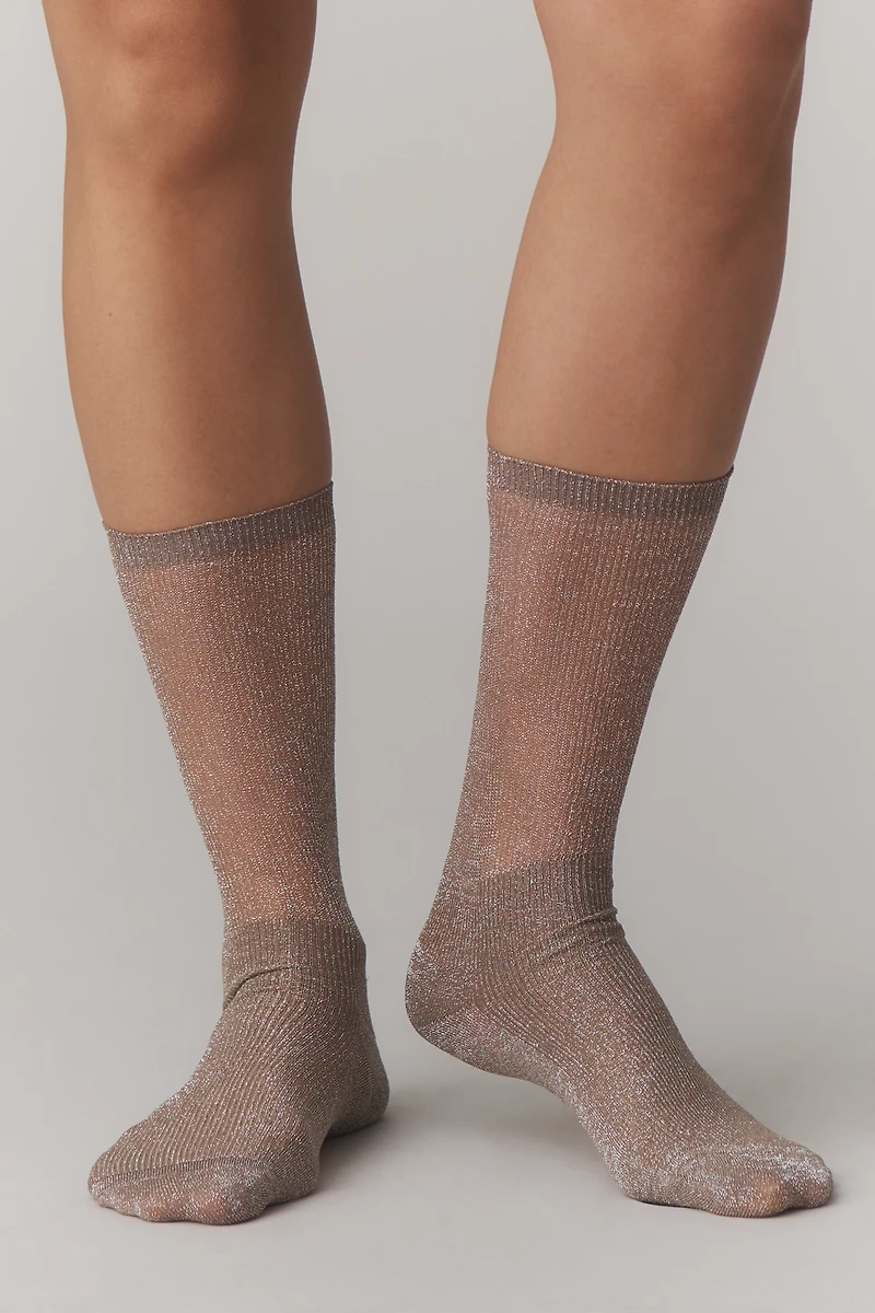 High Heel Jungle Sheer Glitter Dance Socks