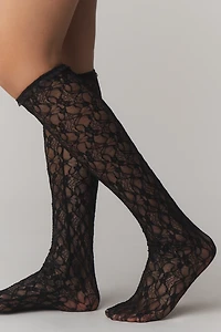 High Heel Jungle Lace Knee-High Socks