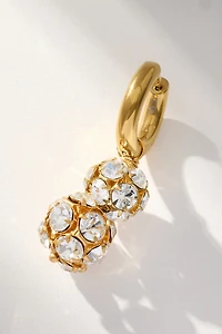 Timeless Pearly Heart & Crystal Drop Earrings