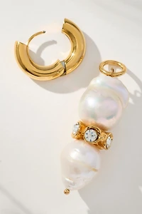Timeless Pearly Crystal Pearl Drop Earrings