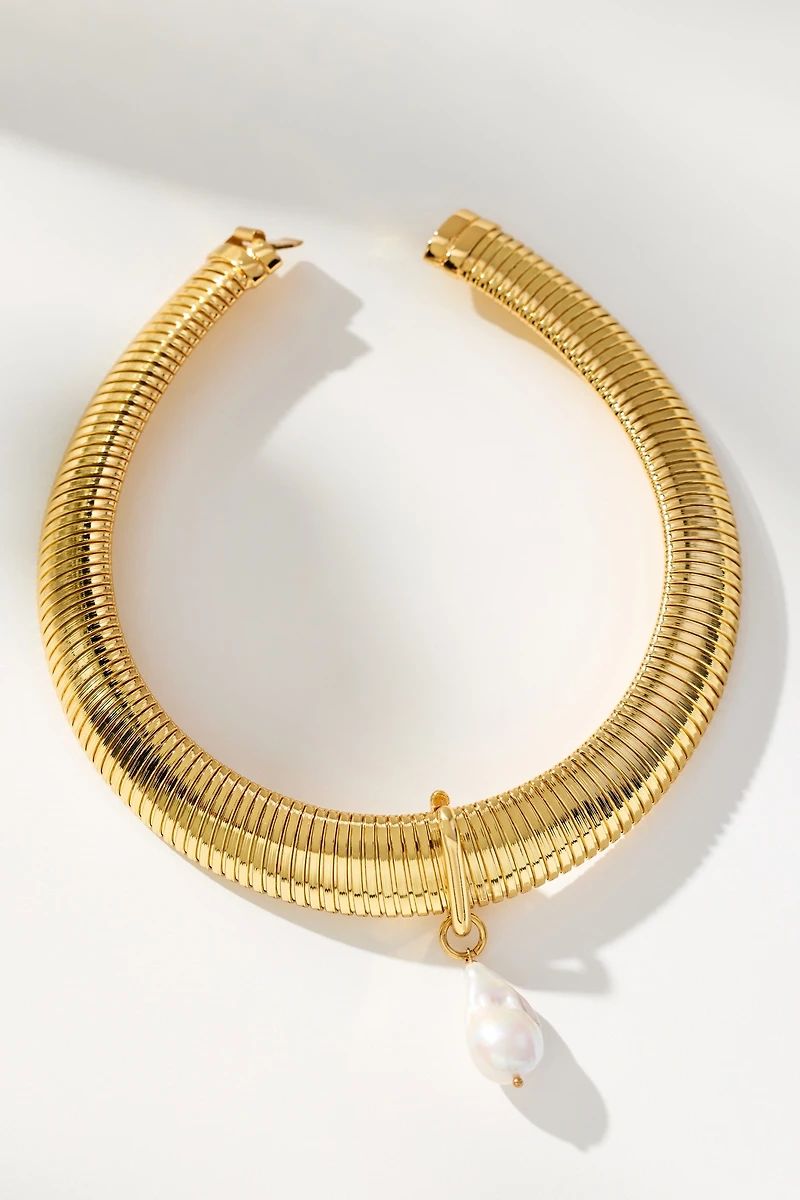 Timeless Pearly Baroque Pearl Choker Necklace