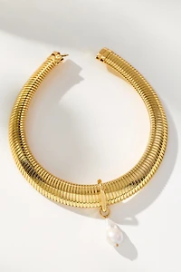 Timeless Pearly Baroque Pearl Choker Necklace