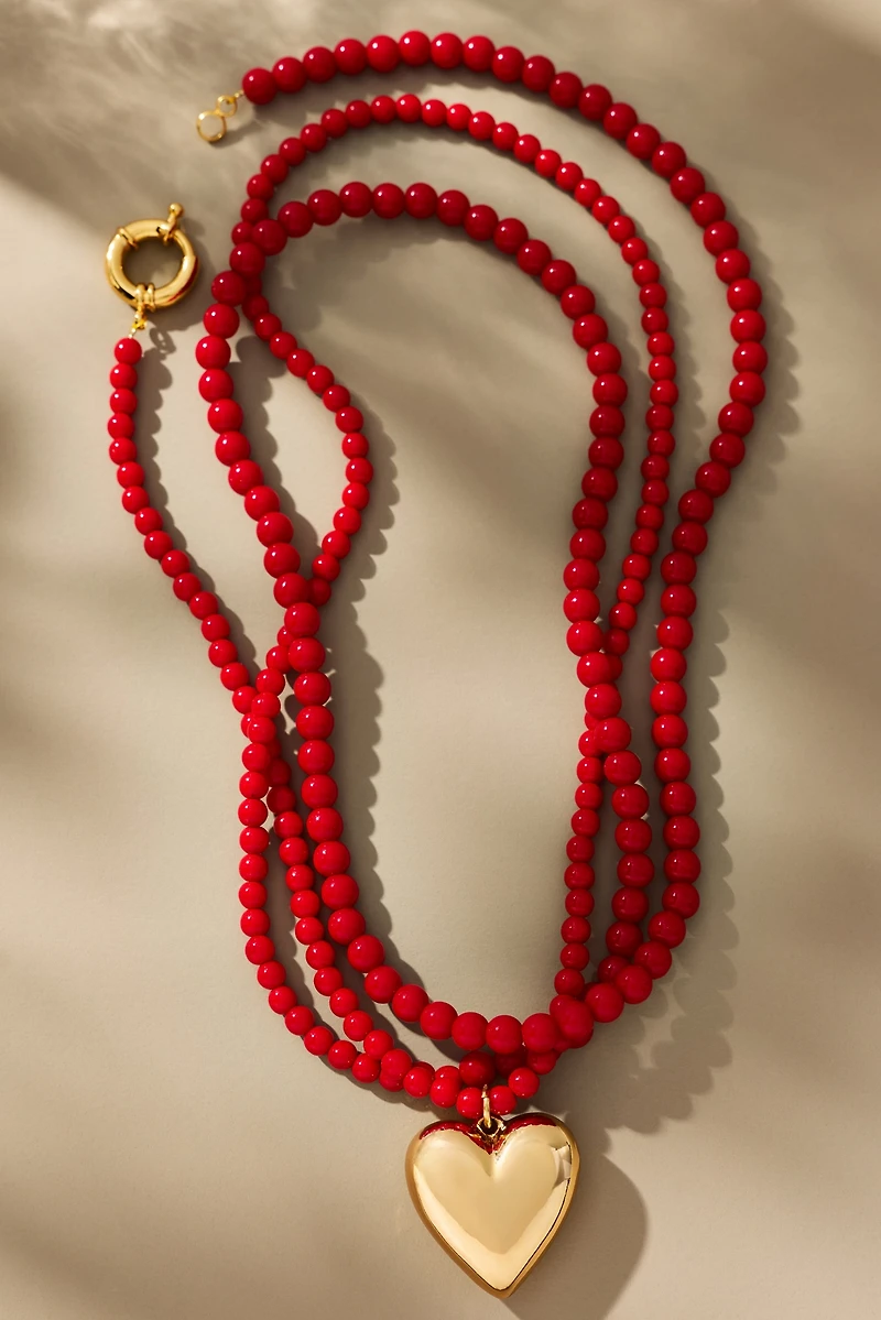 Timeless Pearly Beaded Wrap Pendant Necklace
