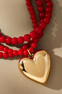 Timeless Pearly Beaded Wrap Pendant Necklace