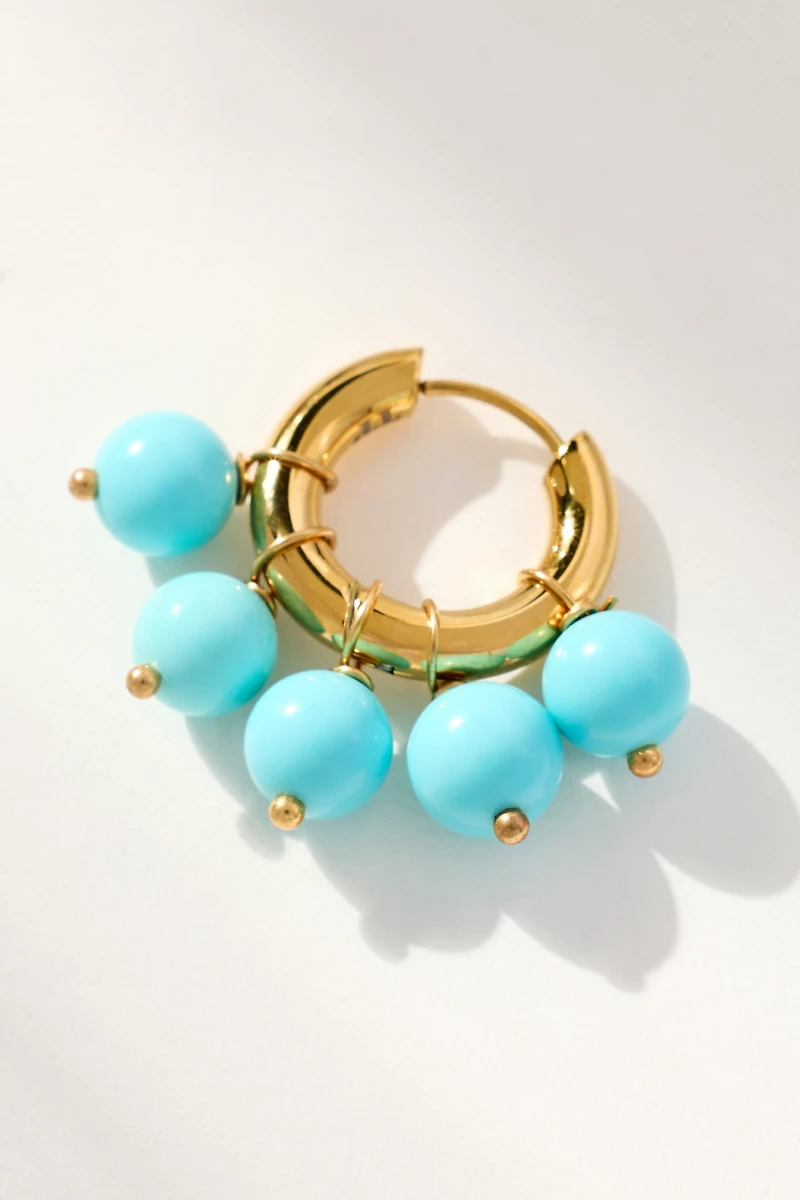 Timeless Pearly Blue Pearl Mushroom Earrings
