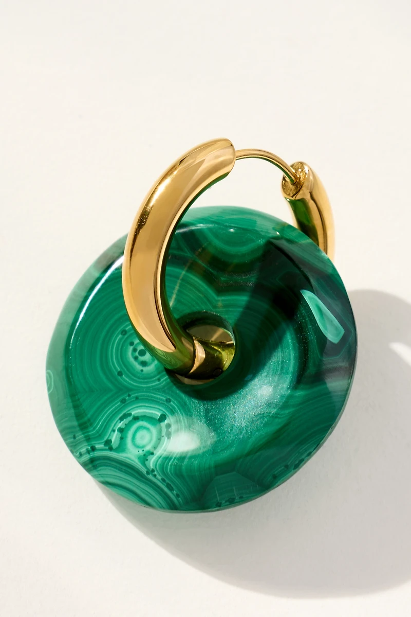 Timeless Pearly Malachite Earrings