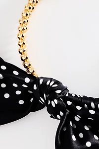 Beaded Silk Scarf Collar Necklace